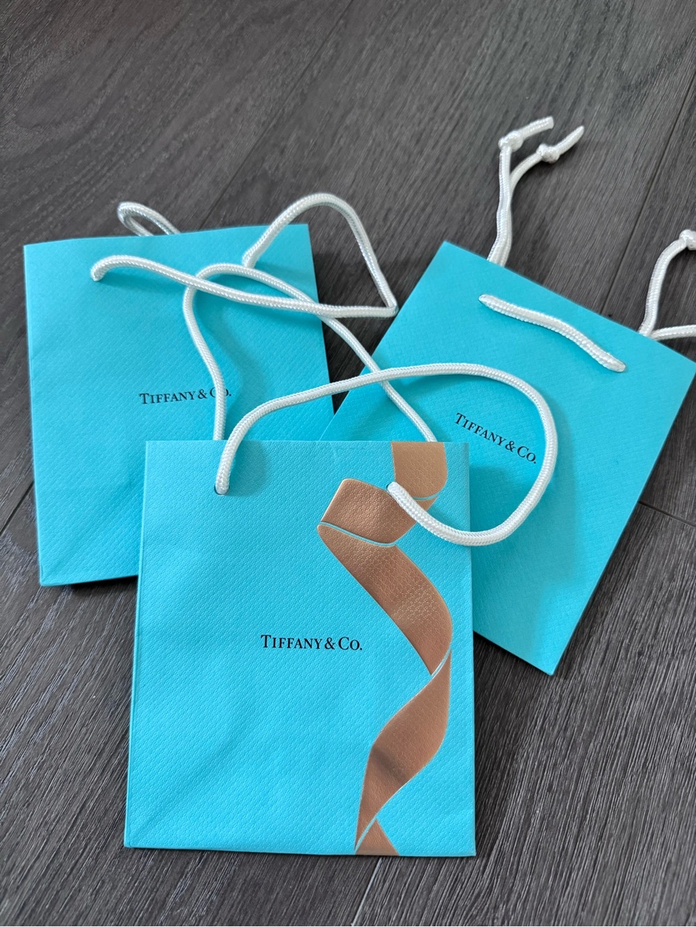 Tiffany & Co. Blue Small Gift Bags (3)
